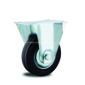 Industrial Black Rubber Rigid Casters